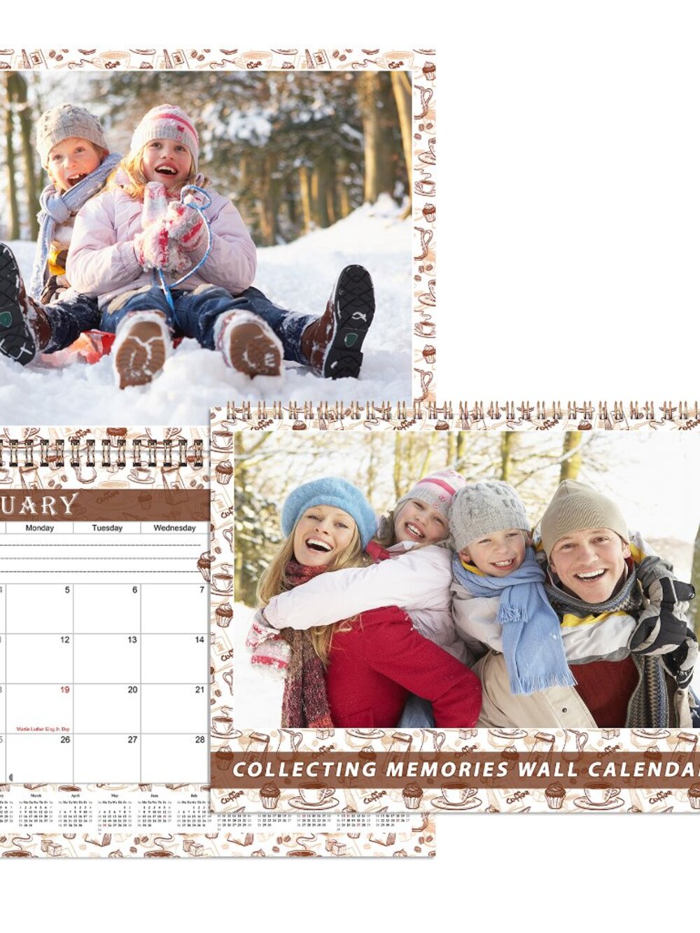 Personalized Custom 2027 Wall Calendar Spiral-bound - 12 Months. 11 x 8in. #013